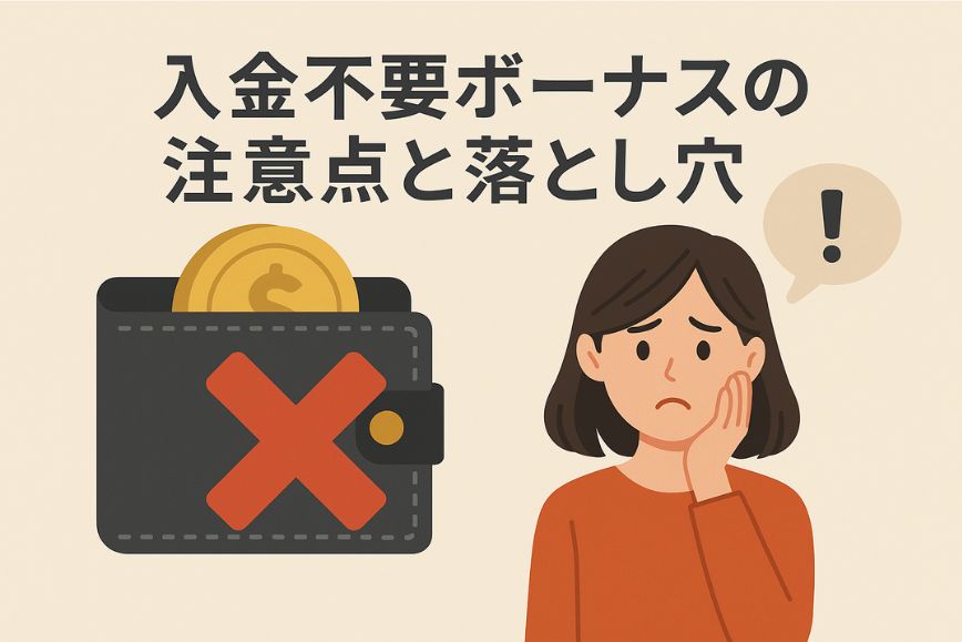入金不要ボーナスの注意点と落とし穴